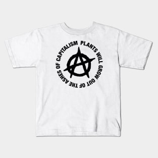 New Green World — Plant Anarchy ( in black ) Kids T-Shirt